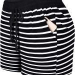 Blevonh Elastic Waist Soft Lounge Shorts Casual Pajama Shorts with Pockets